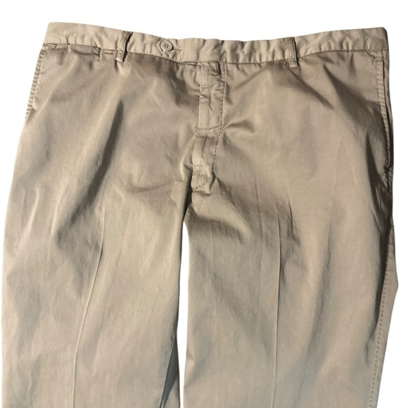 Tincati Milano Men’s Beige Khaki Pants Size 40 X 28 Preppy Italian Academia Silk - Picture 4 of 10